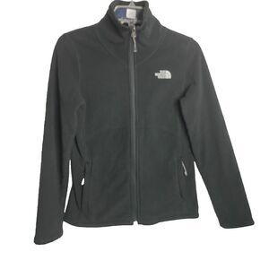 The North Face Osito Fleece Jacket Small Black Mock Neck Solid Long Sleeve